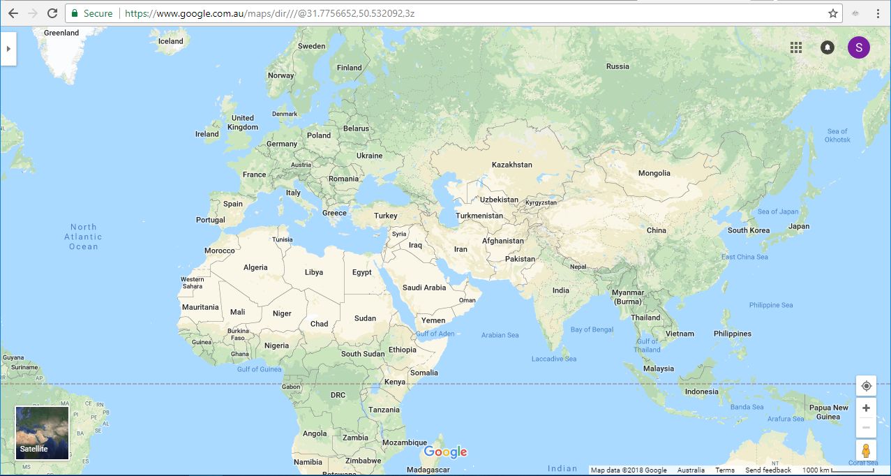 Google Map Image Europe Asia And North Africa